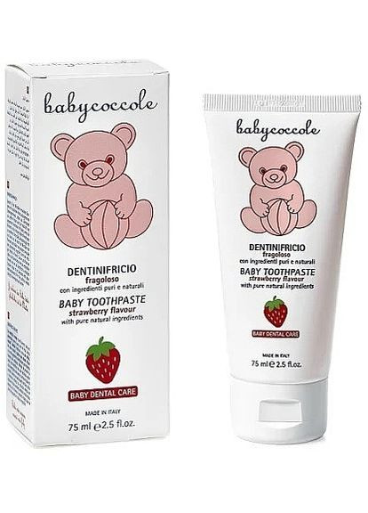 Зубная паста для детей "Клубника" Baby Toothpastev Strawberry Flavour 75ml (1160420-31158596) Babycoccole (369132079)