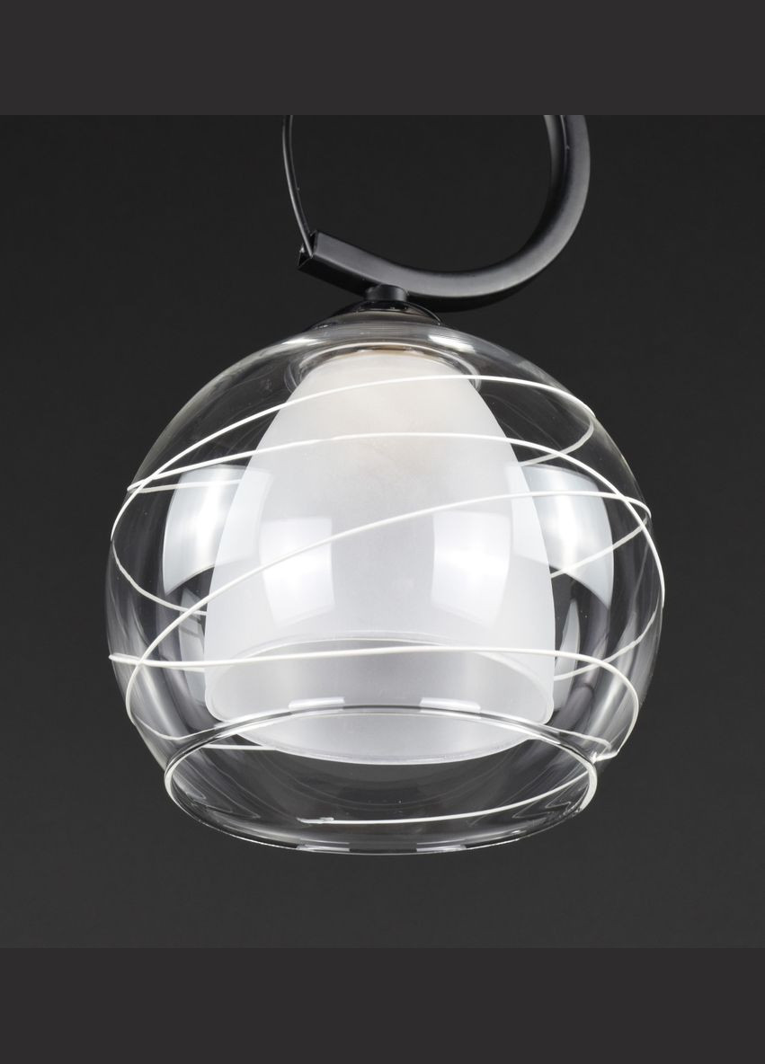 Люстра стельова на 1 лампочку 28111 Чорний 31х15х15 см. Sunnysky (364753897)