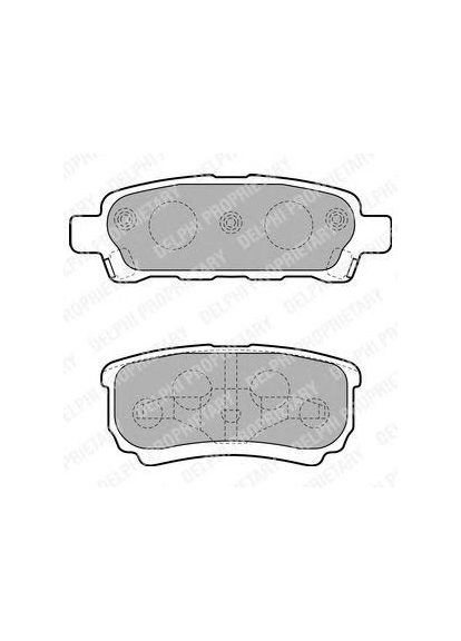 Комплект гальмівних накладок, дискове гальмо Delphi (360874842)