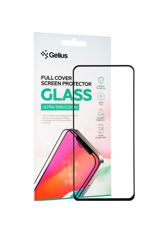 Защитное стекло Full Cover Ultra-Thin 0.25mm для Poco F3 Black Gelius (317193012)