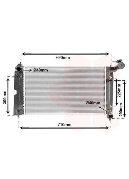 Радіатор охолодження двигуна Van Wezel (366141317)