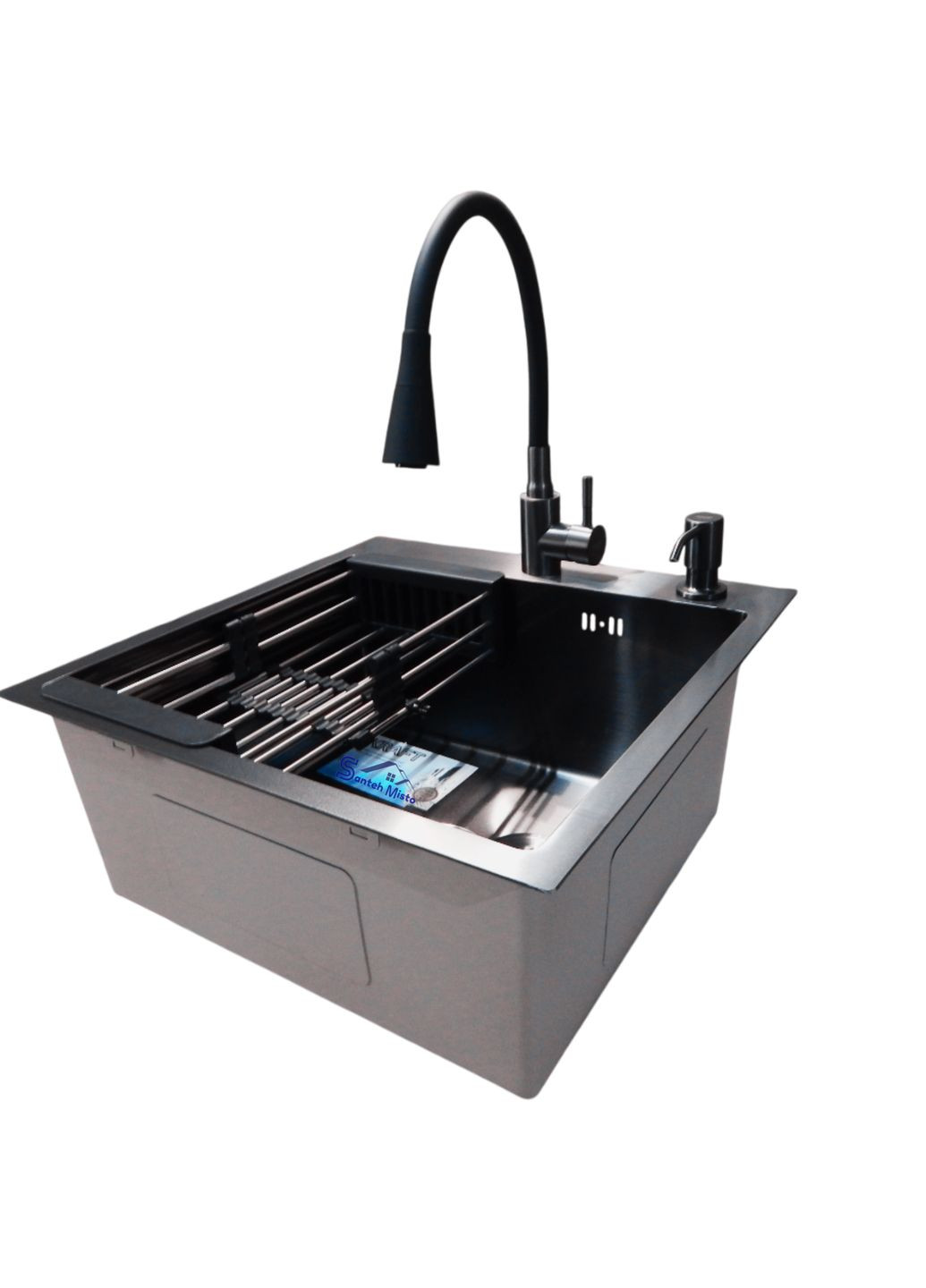 Кухонная мойка 4-в-1 (комплект) Handmade PVD черная HS 5050 (3.0/1.0 мм) Kraft (347324546)