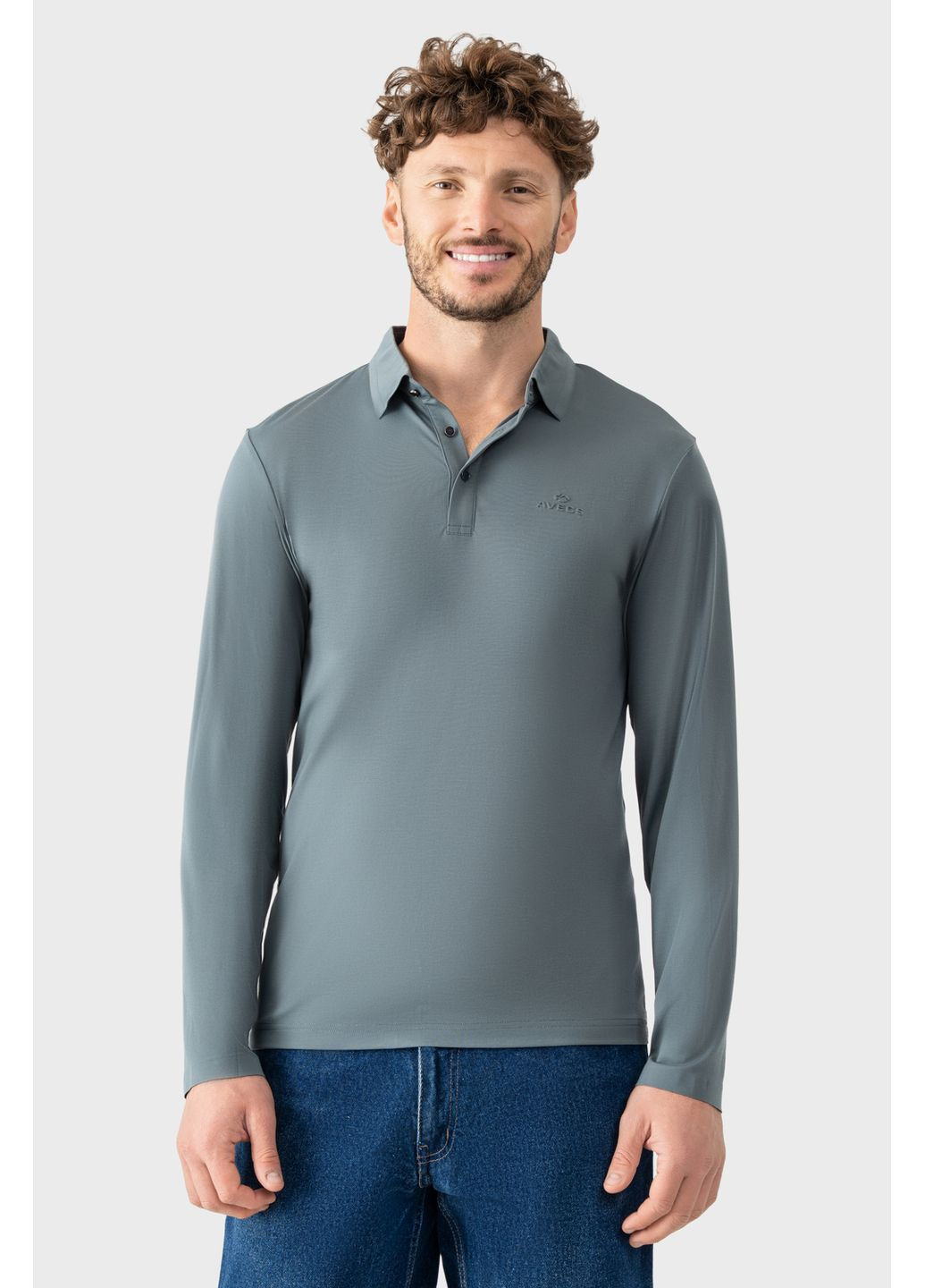 Лонгслів-поло із технологією Soft Touch M Avecs (372473163)