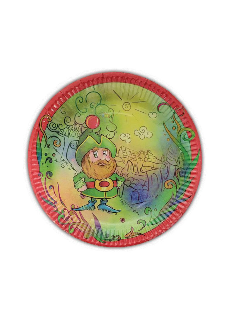 Бумажные тарелки ламинированные Гном 18см 10шт KOZA Style (322167907)