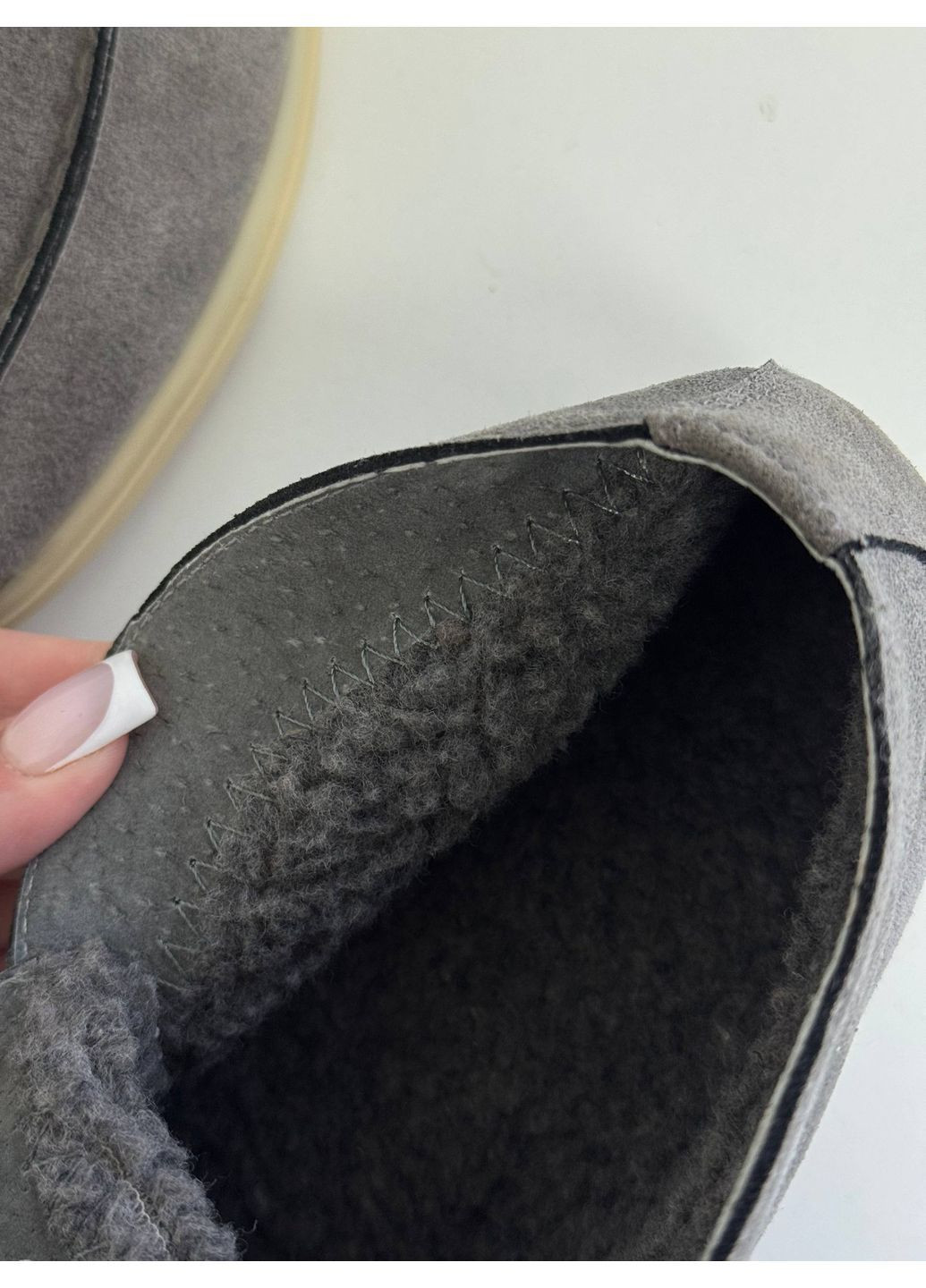 No Brand Стильные женские лоферы лоферы серый з натуральная замша, — демисезон (362460470)