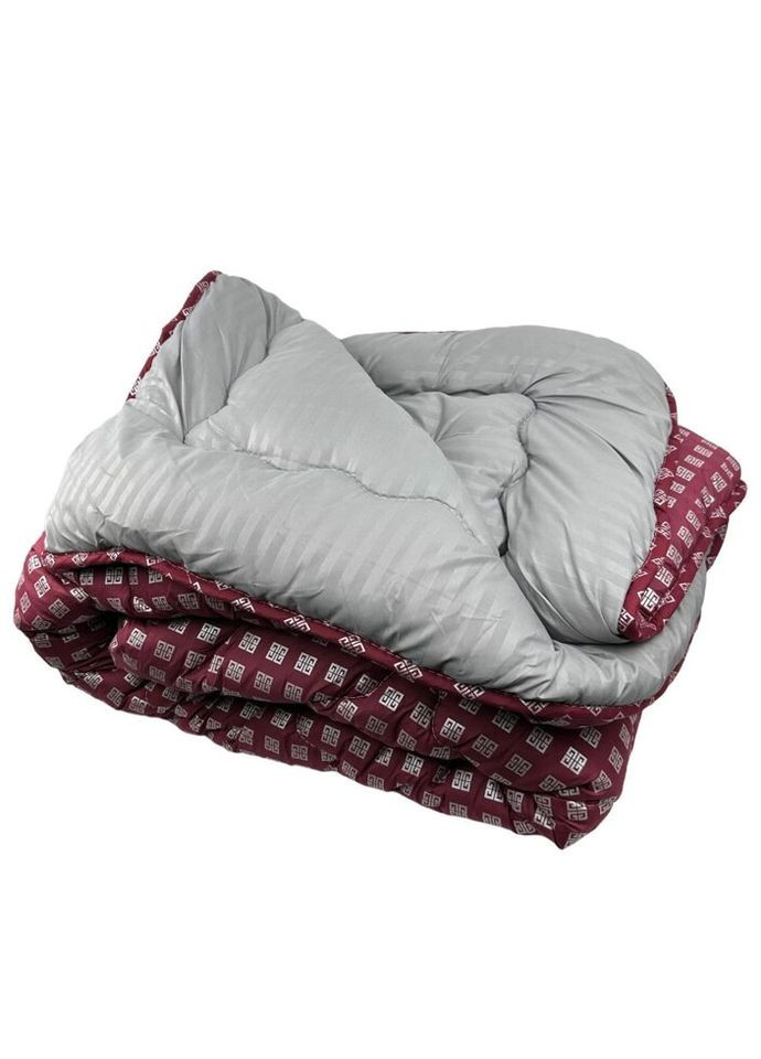 Одеяло двуспальное закрытое Квадрат 20402 175х215 см бордовое Arda (328391721)