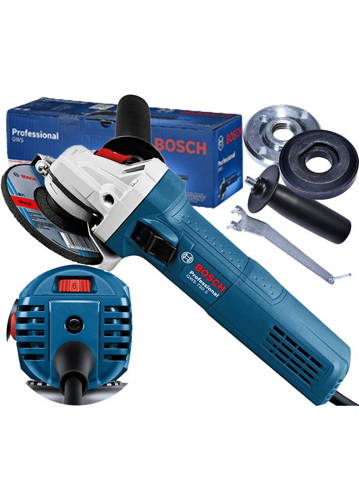 Шлифмашина угловая GWS 750S (0.601.394.121) Bosch (360412947)