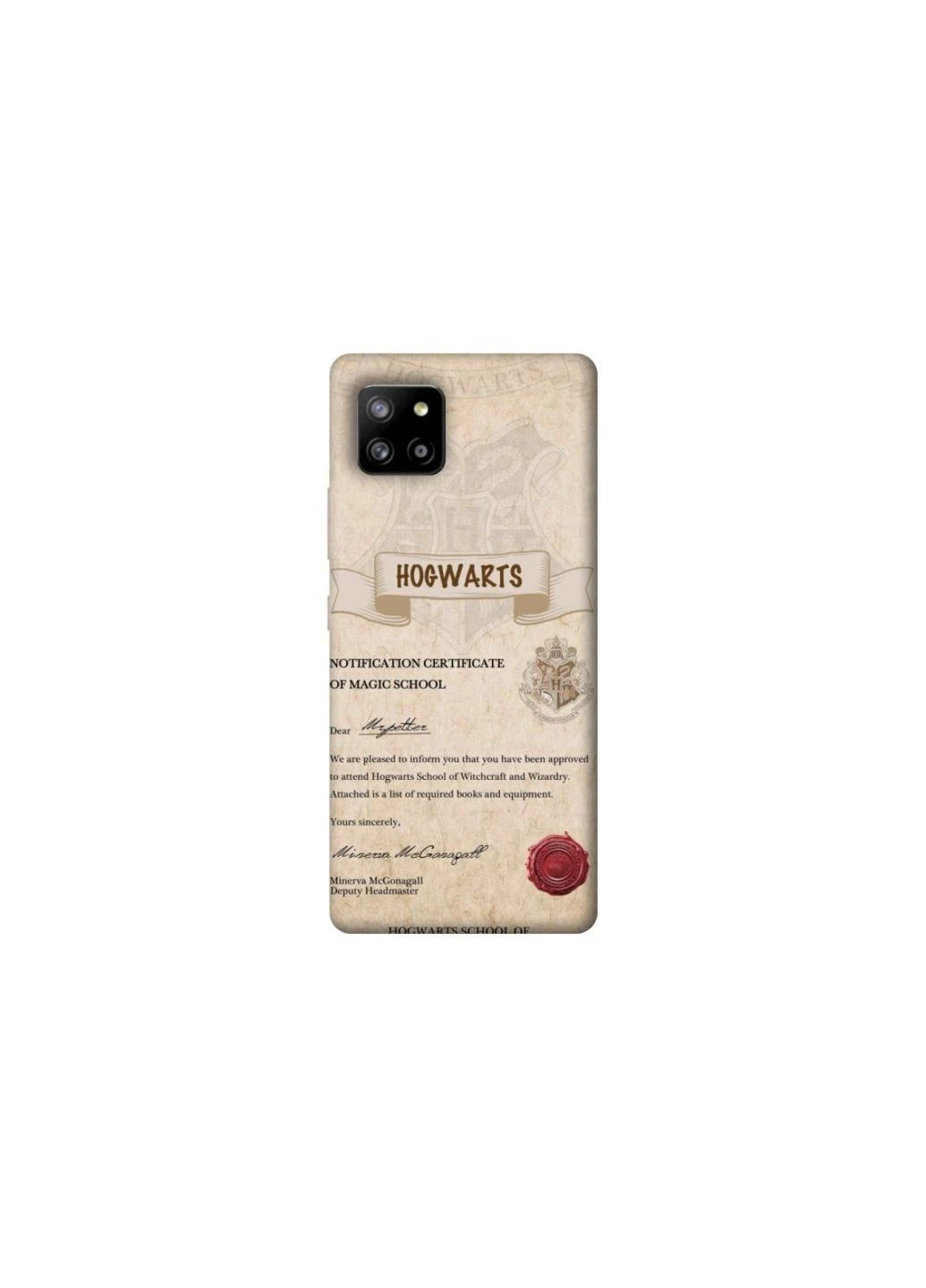 Чехол на Samsung Galaxy A42 5G The Hogwarts acceptance letter Frontalka (386799986)