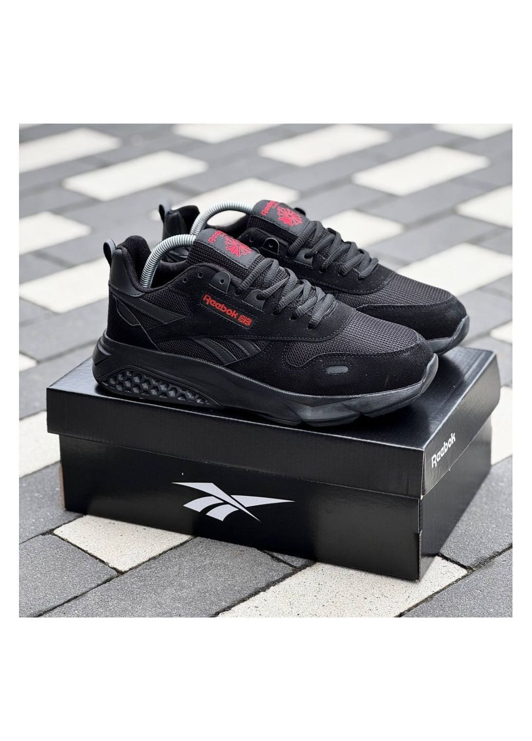 Черные демисезонные мужские кроссовки No Brand