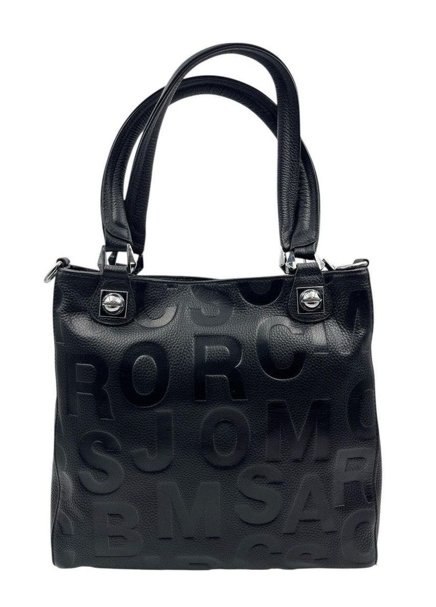 Сумка жіноча шкіряна чорна 23-62_black No Brand (368862637)