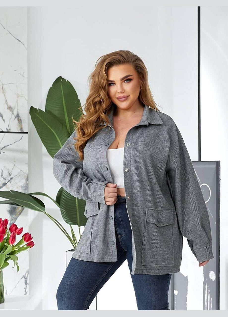 Женская пиджак - рубашка SF-257 Серый, 50-52 Sofia (284724610)