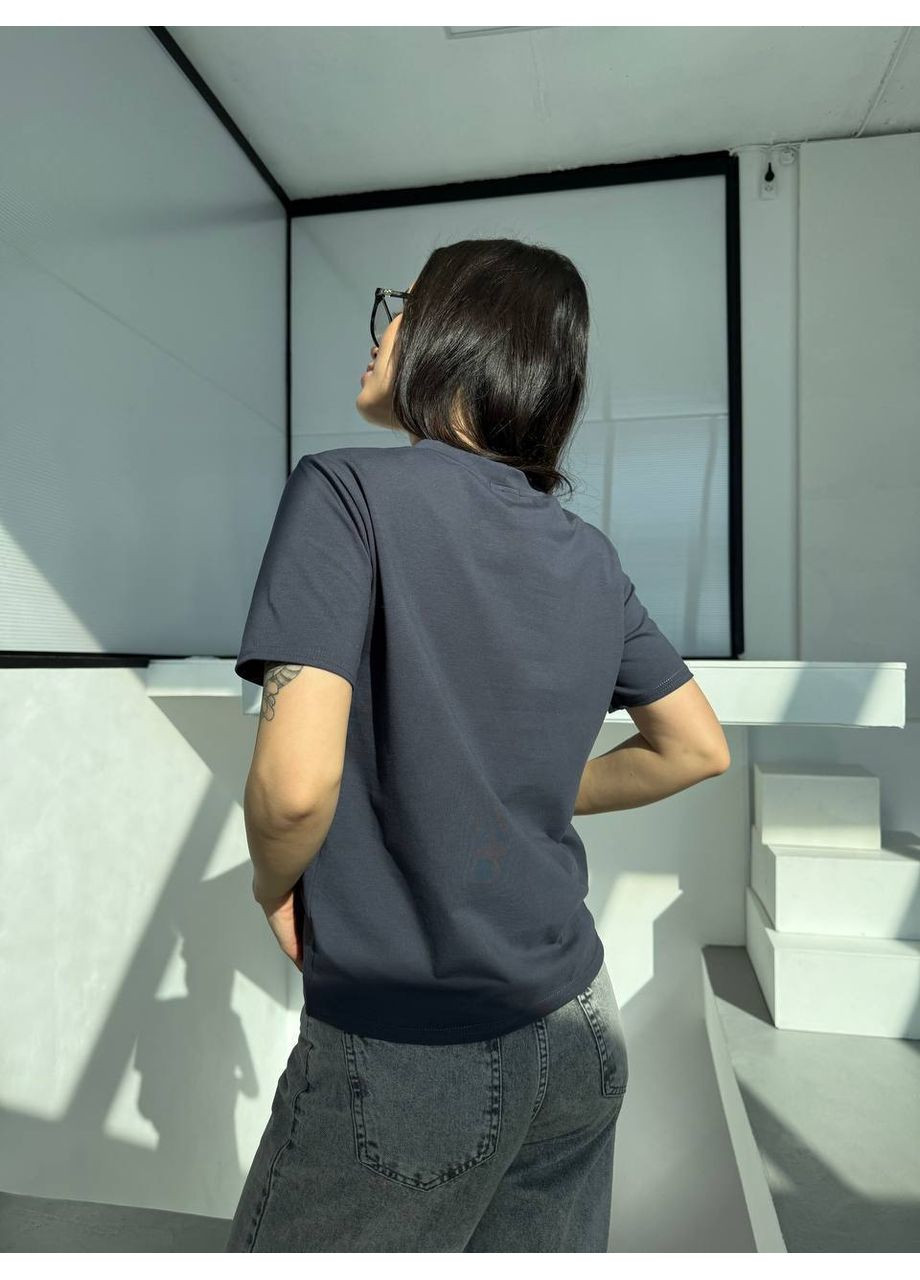 Женская хлопковая базовая футболка Україна - (358644081)