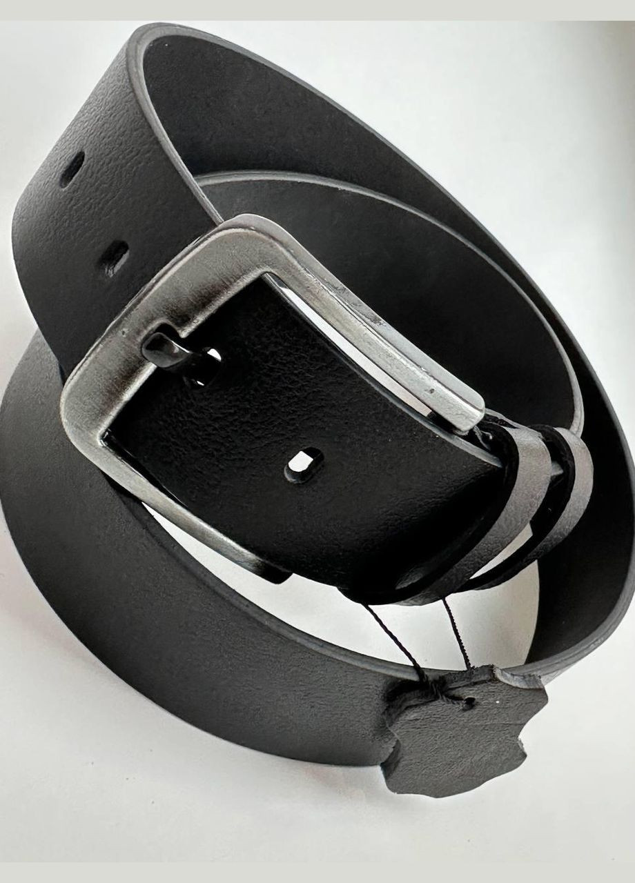 Ремінь чоловічий натуральна шкіра чорний 502023 No Brand (315424562)