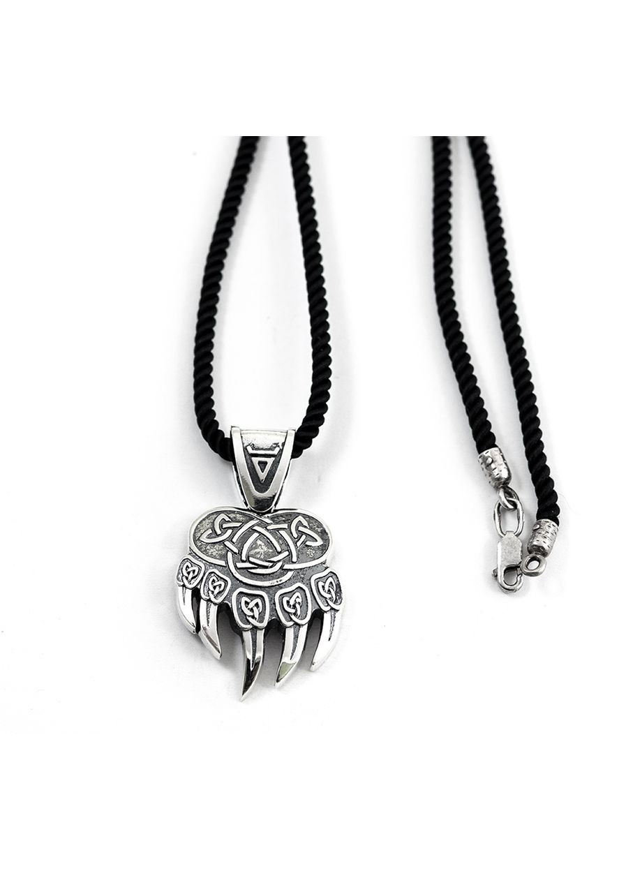 Оберег лапа Велеса медведь 9572 Maxi Silver (353497349)