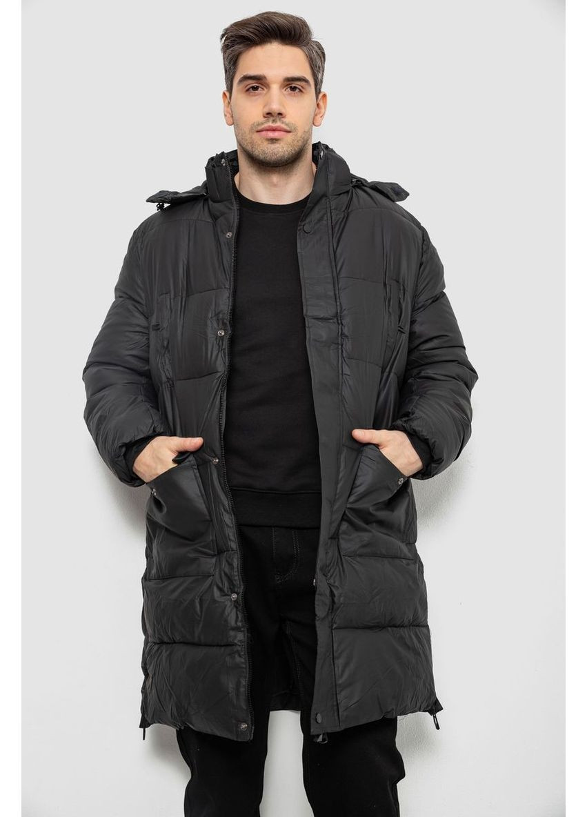 Черная зимняя куртка мужская зимняя удлиненная Ager 244RH76-30D