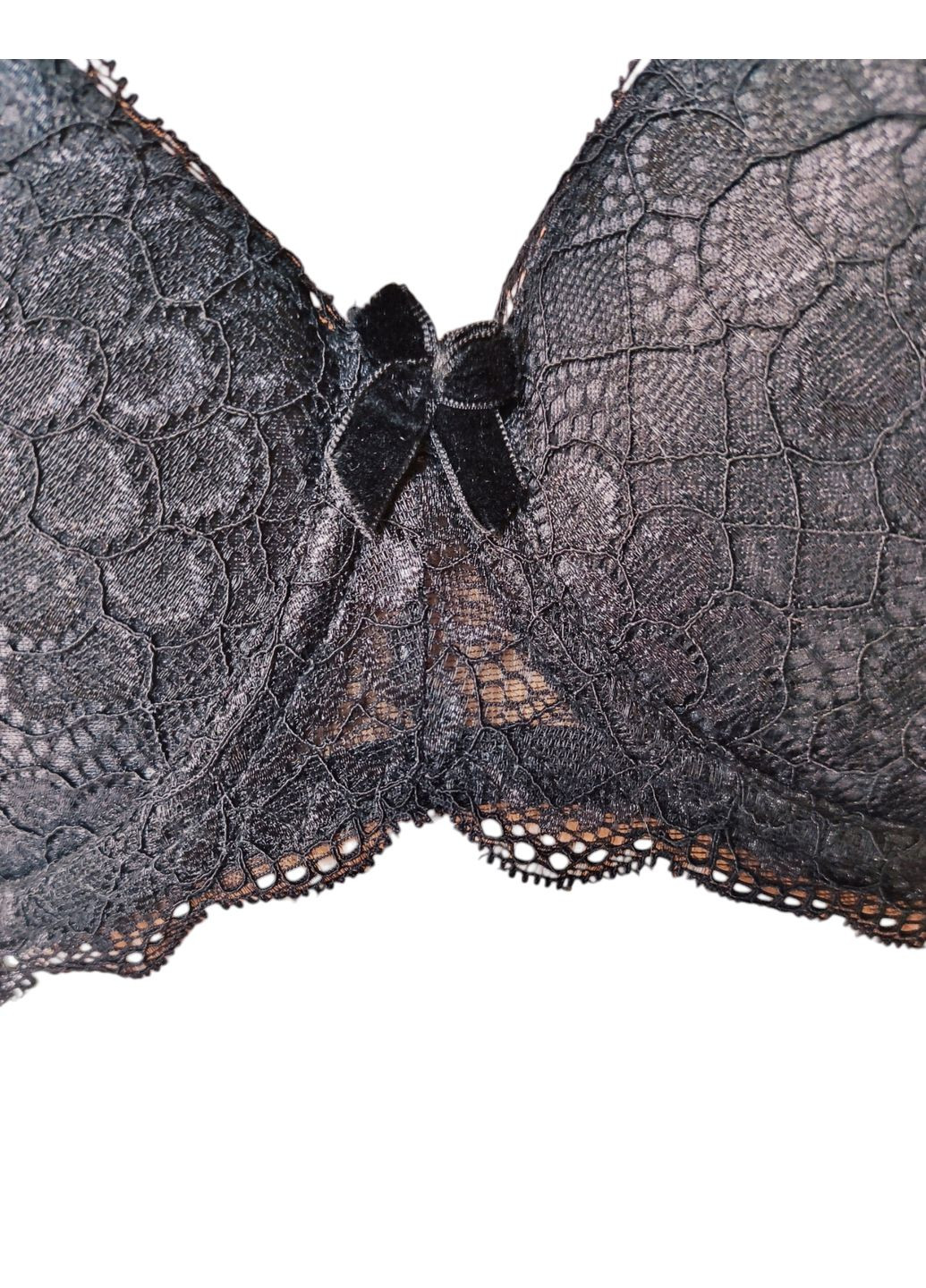 Чёрный балконет бюстгальтер Lemila с косточками