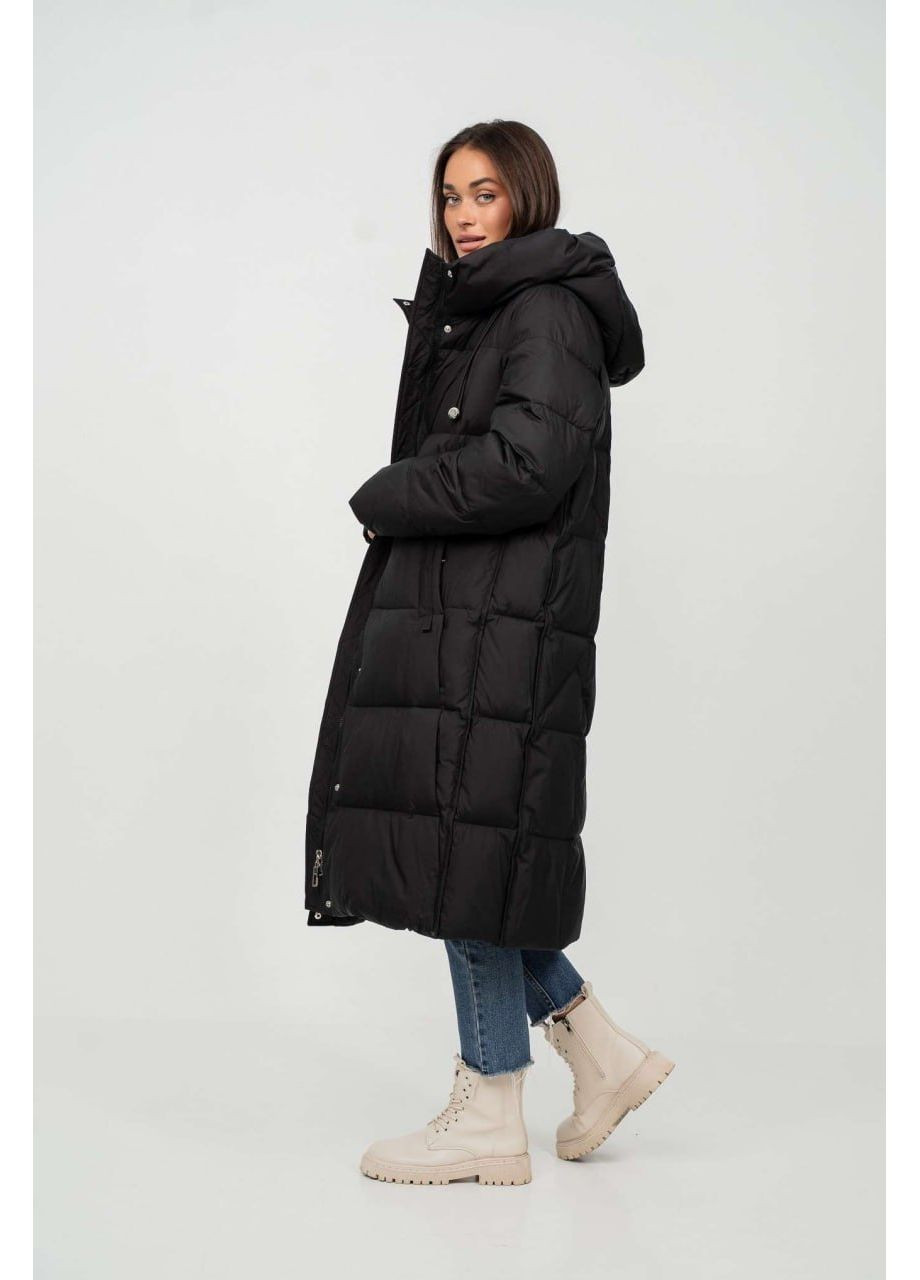 Чорна зимове пальто жіноче plus size deify Fodarlloy