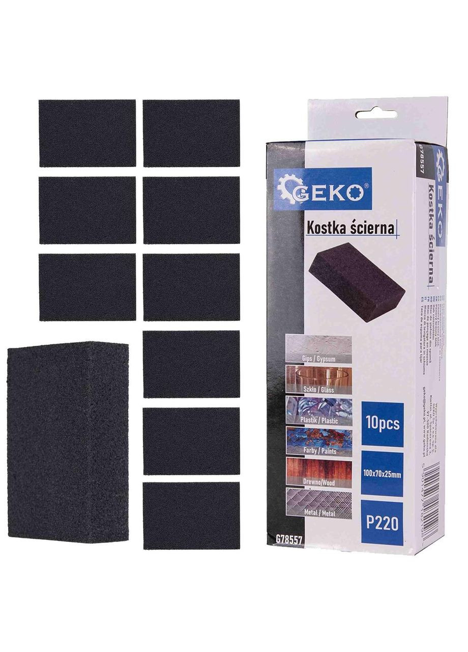 Шліфувальна губка " " 100х70х25мм P220 Geko (314540792)