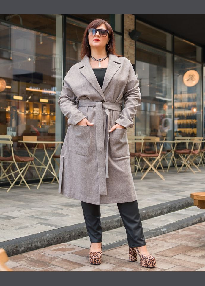 Кофейный демисезонный кардиган Alenka Plus