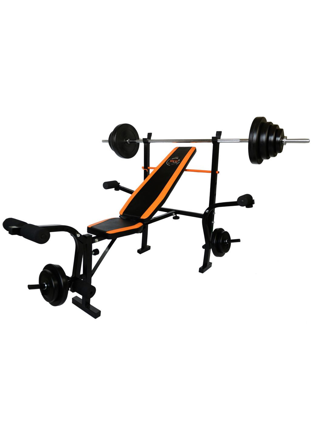 Лавка для жима 0055 Набор STRONG штанга 128 КГ WCG (346531560)