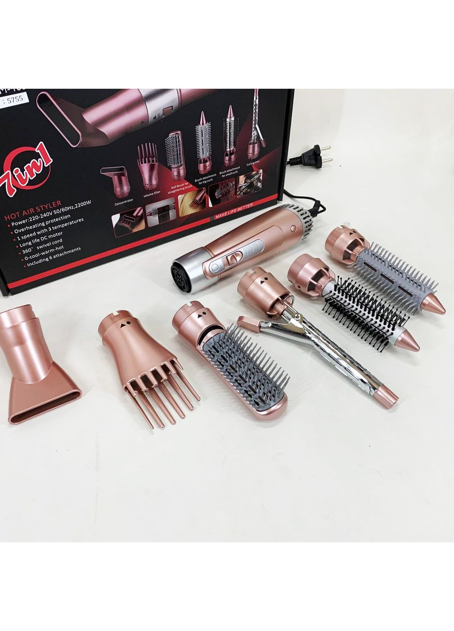 Щипці фен для волосся мультистайлер GM-4831 7в1, класичний фен для волосся, потужний фен для волосся Gemei (364663660)