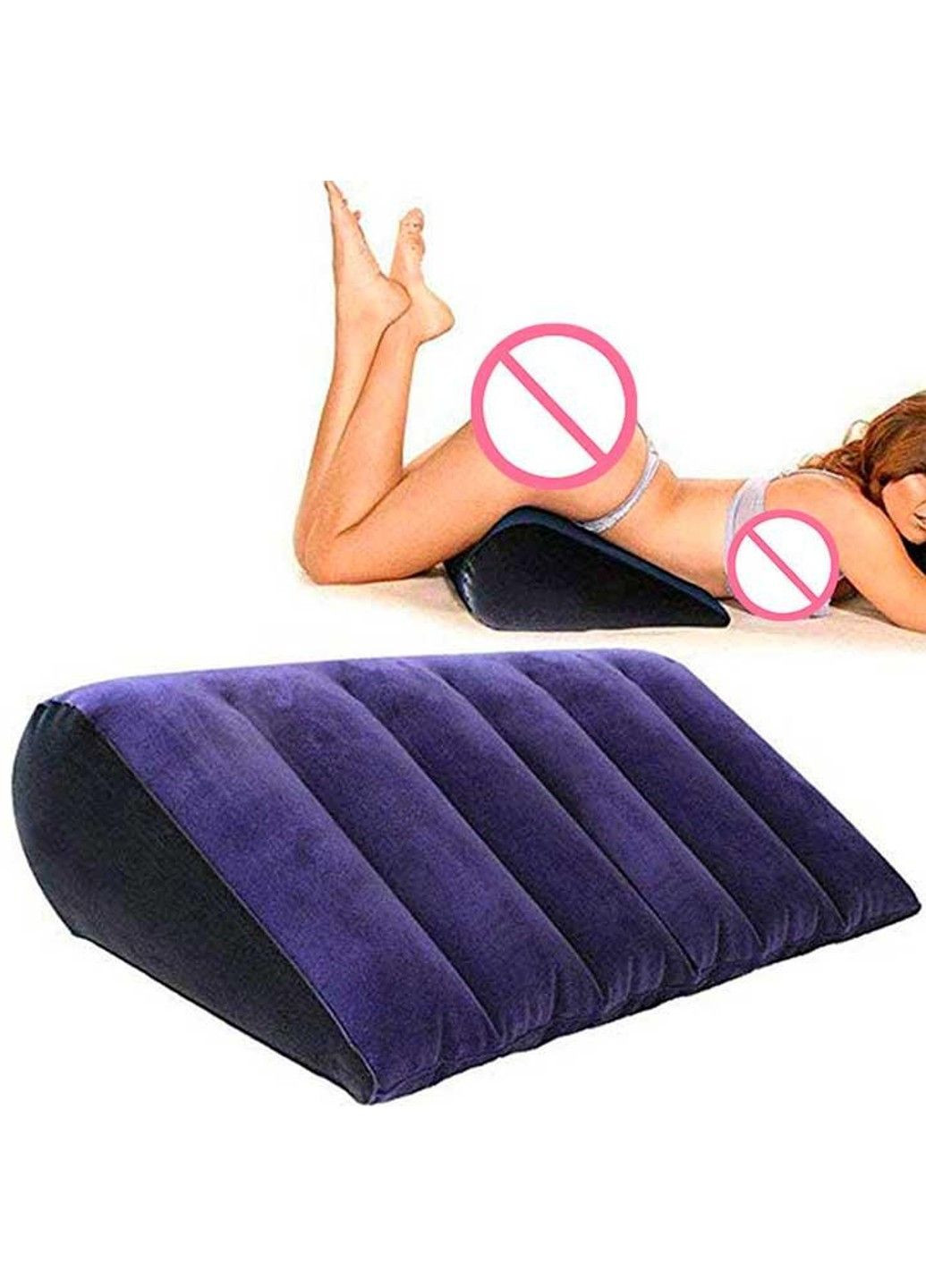 Многофункциональная надувная подушка для секса треугольник "Toughage" - Синий No Brand (288538763)