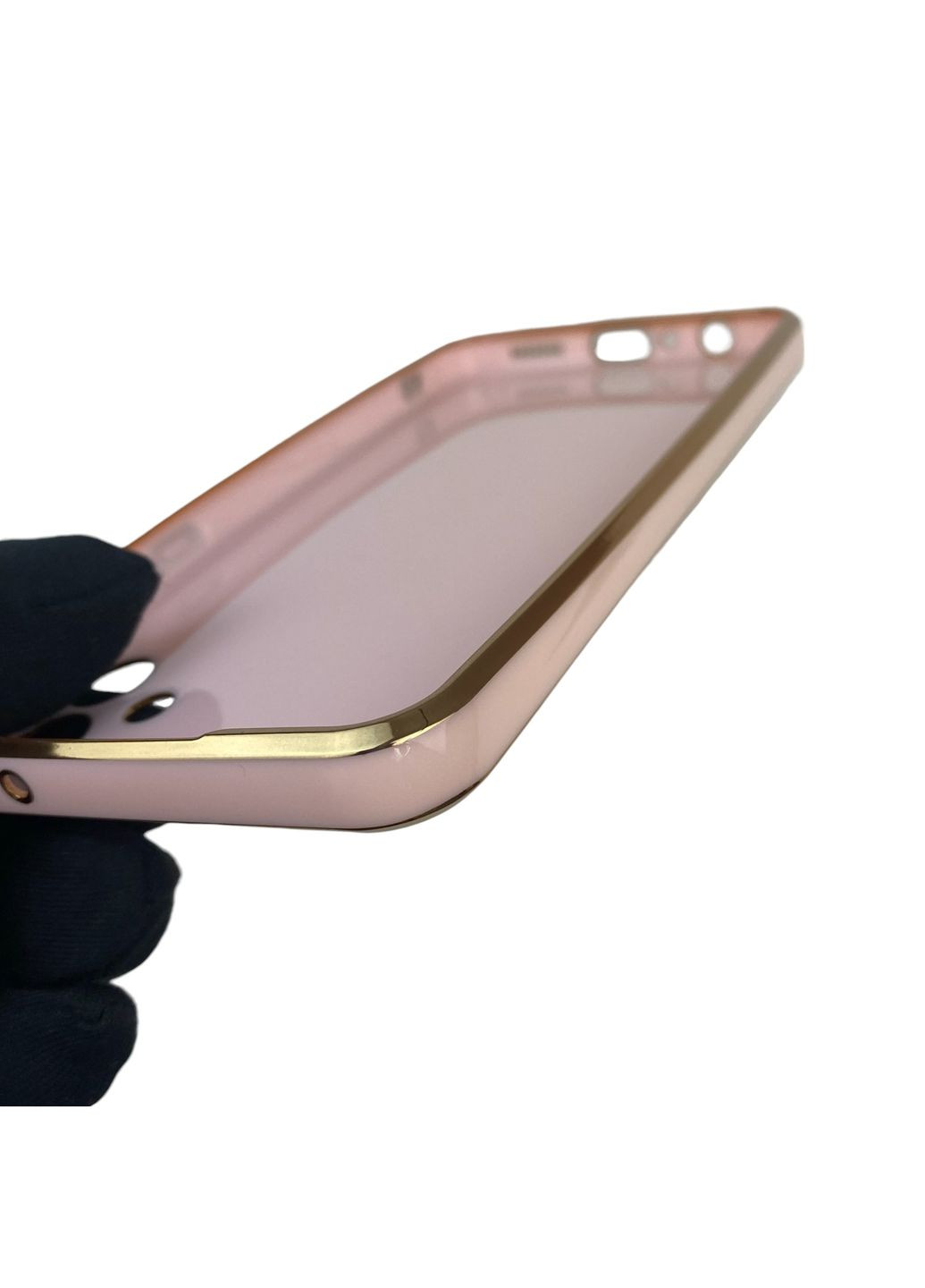 Чехол для Galaxy A04 SM-A045F с кольцом MagSafe с золотой окантовкой на самсунг а04 пудровый gs1 Samsung (366022023)