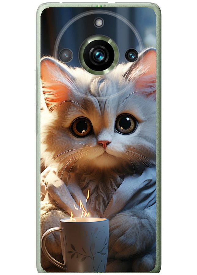 Силиконовый чехол 'White cat' для Endorphone realme 11 pro (291885361)