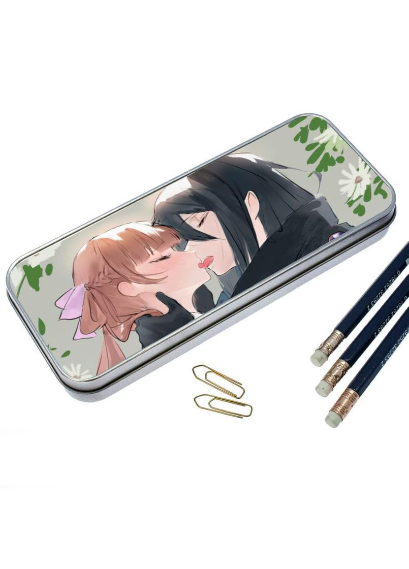 Пенал школьный для мальчика и девочки металлический Аниме Сказка о сахарном яблоке #005 7*18 см Silver No Brand (309157593)