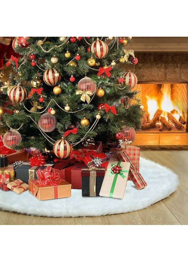 Хутряний килимок-спідниця SGH під ялинку d-90 см HVOYA (372798515)