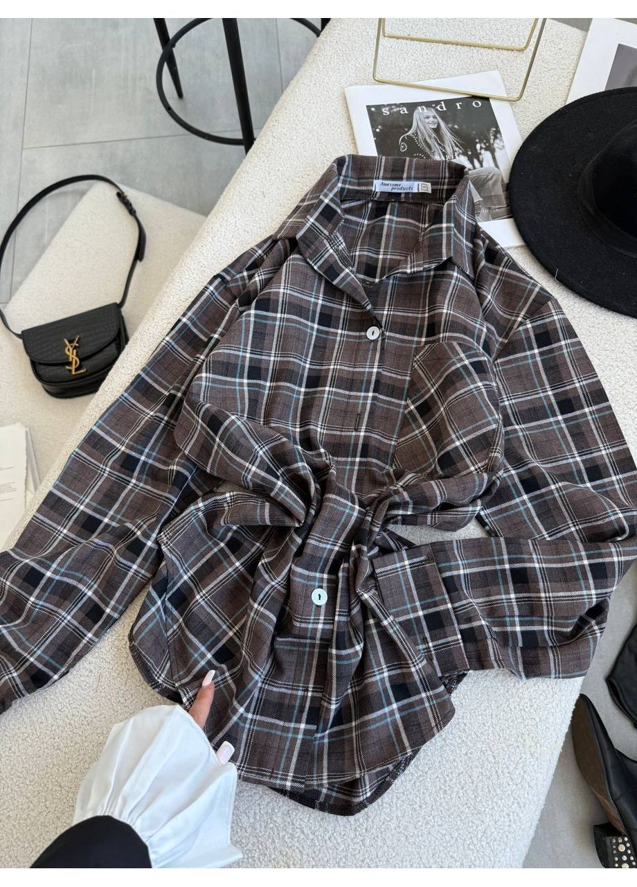 Жіноча сорочка в клітинку No Brand (366226712)