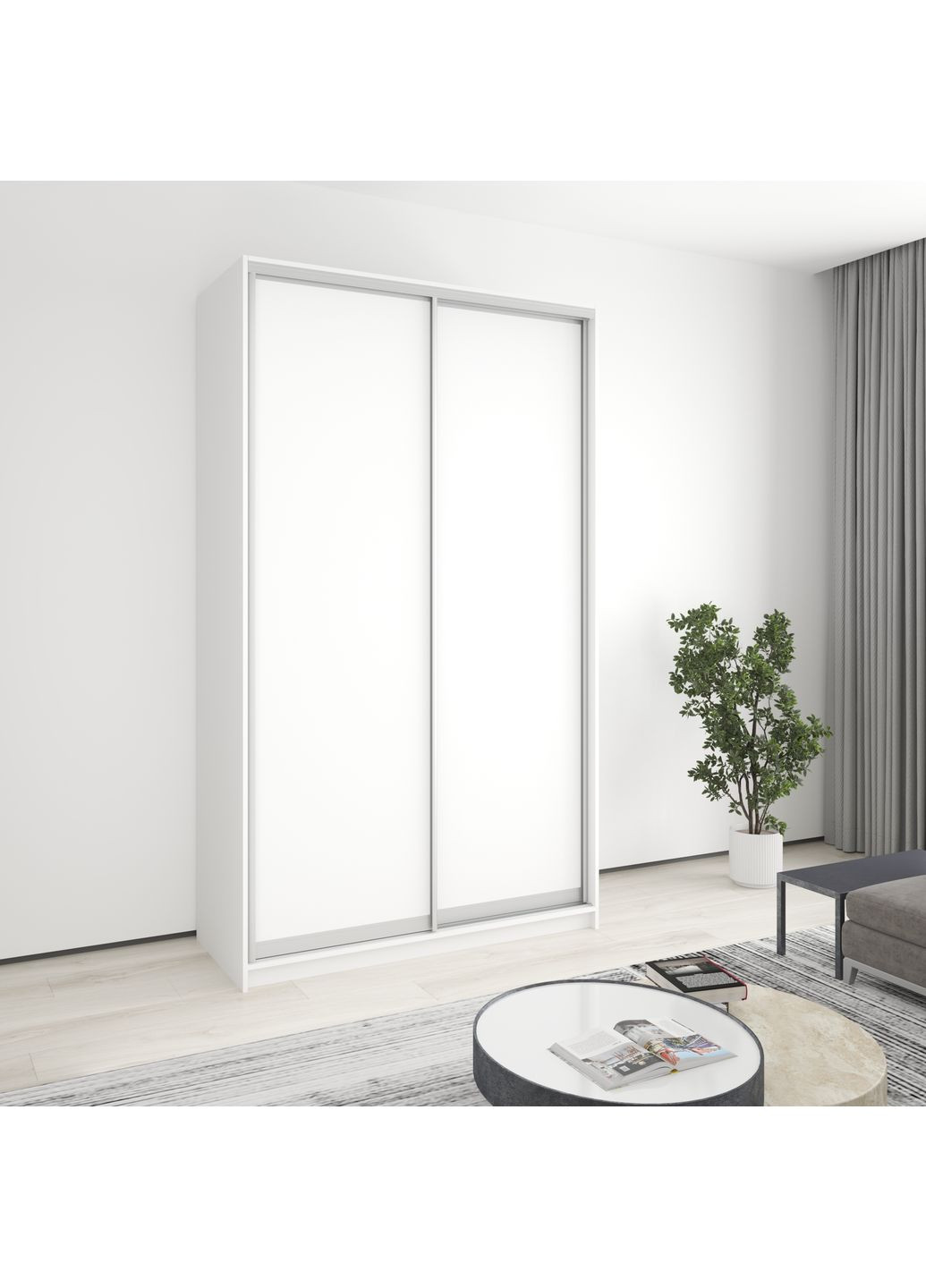 Шкаф-купе двухдверный Стандарт AL 2ДСП 140x45x240 см (MBS-3541) MebelStar (362373576)