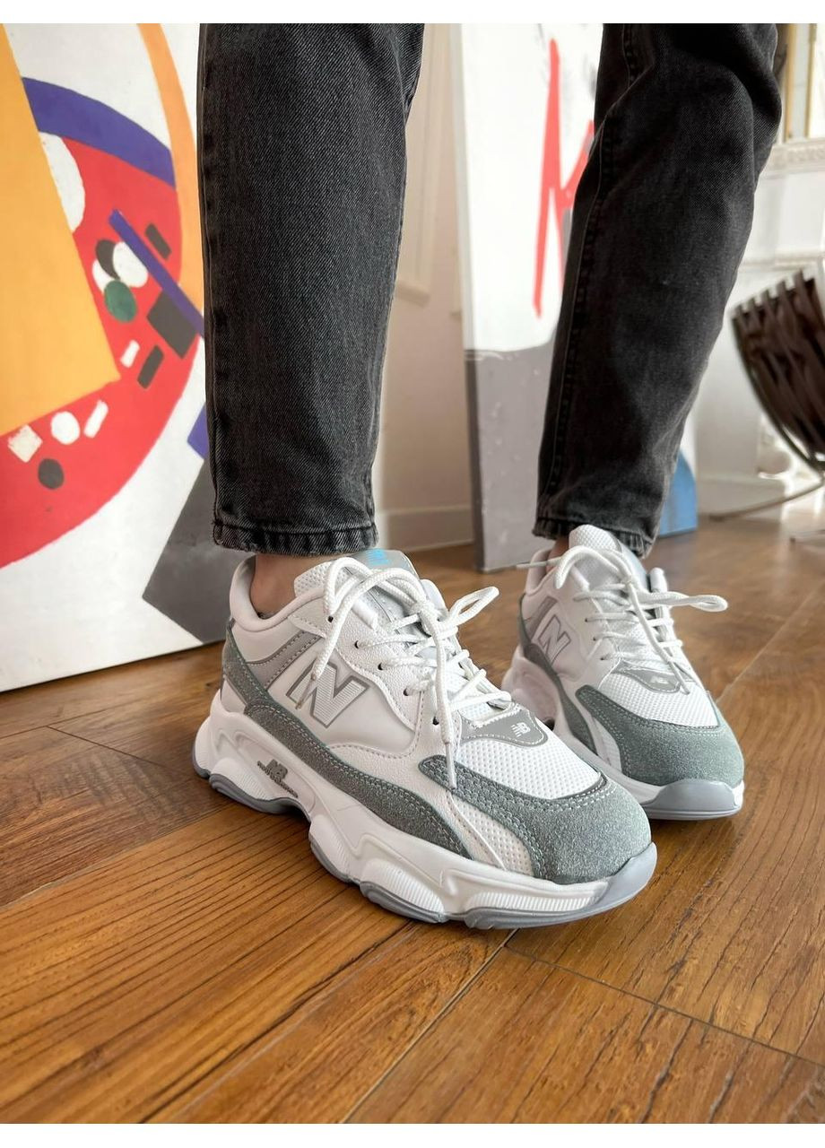 КРОССОВКИ ЖЕНСКИЕ NEW BALANCE 990 GREY WHITE V2 НЬЮ БЕЛАНС 990 No Brand серые демисезоны (368859677)