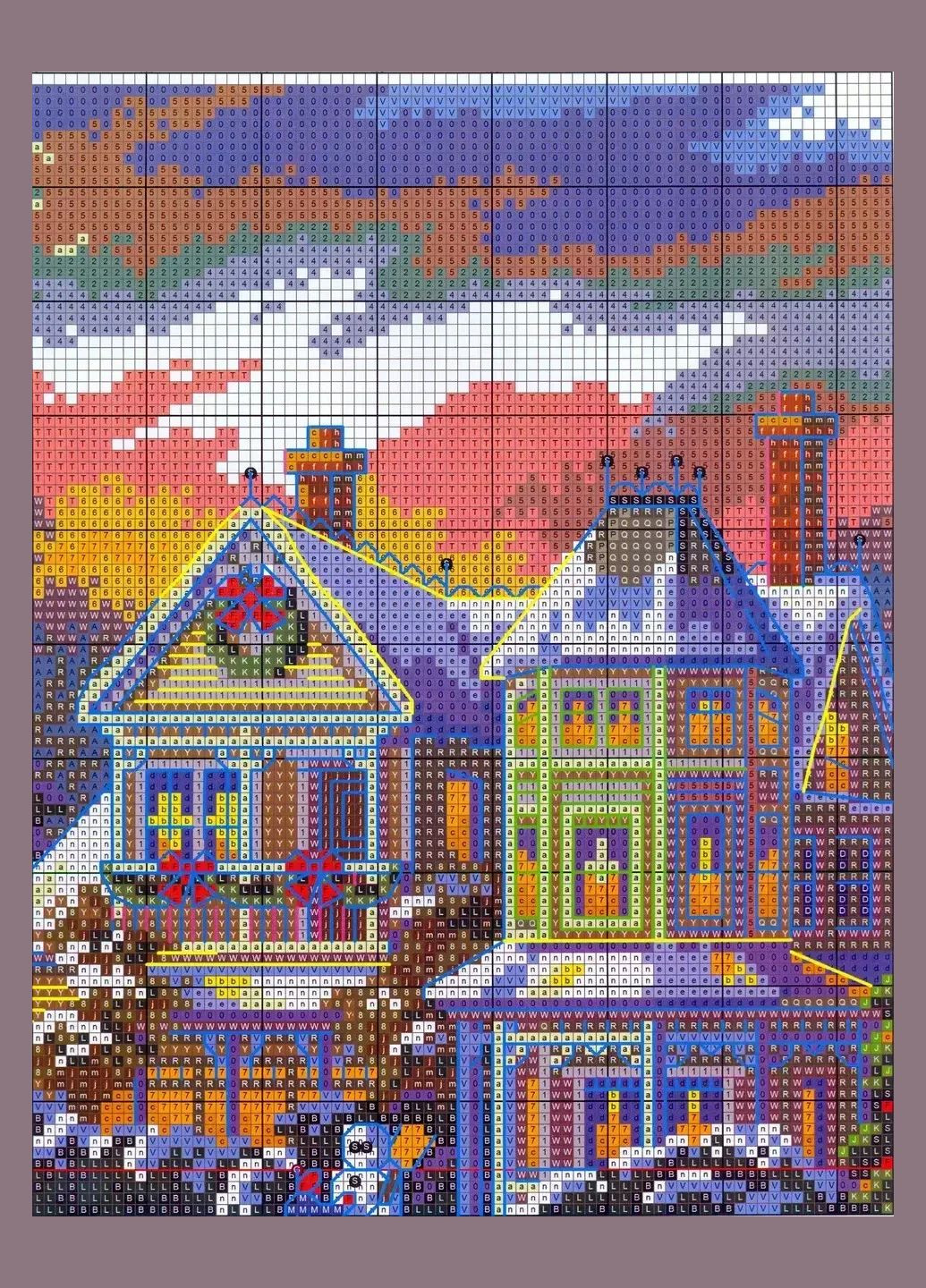 Набір для вишивання за нанесеною на канву схемою "Treasure time". AIDA 14CT printed 55*43 см Joy Sunday (313614639)