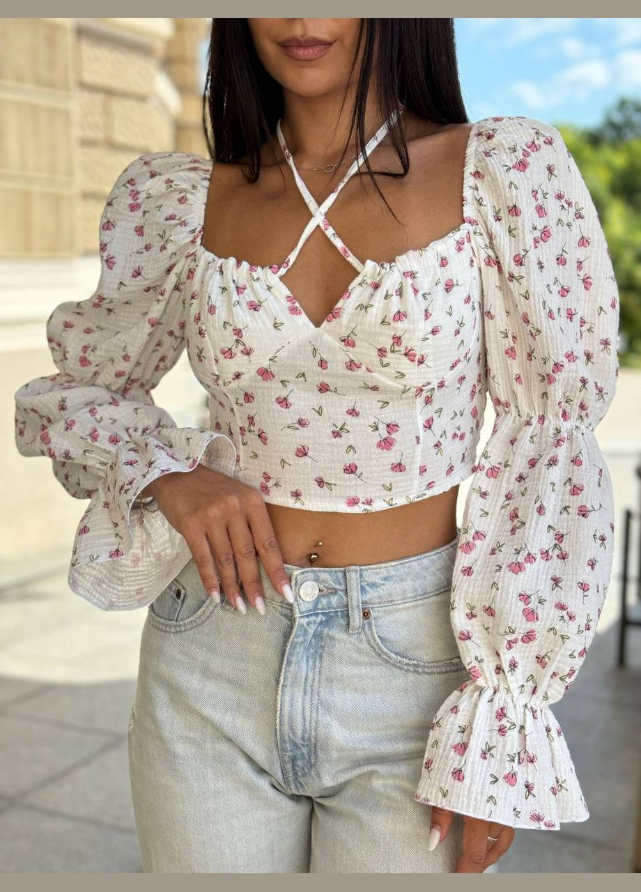 Молочна жіноча блузка FINO Mode