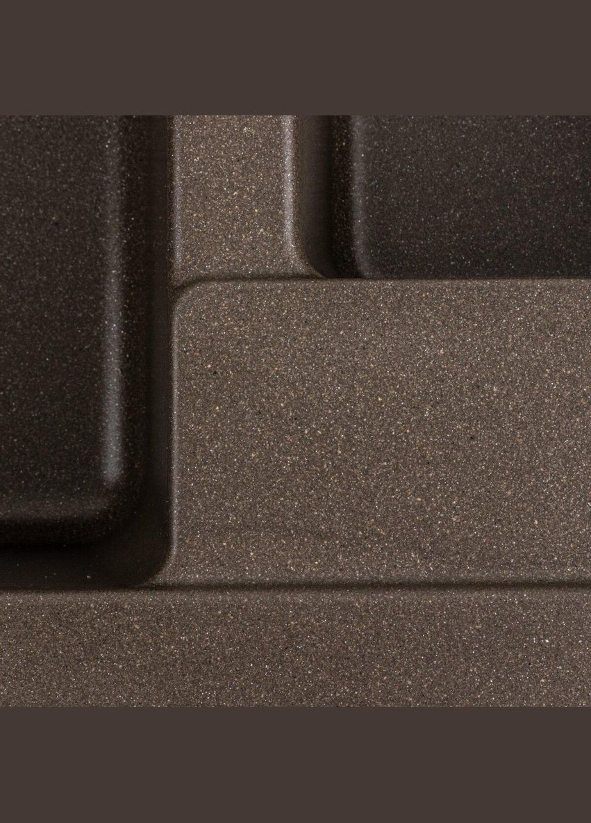 Гранитная мойка для кухни 7850W TOSKANA матовая Темная скала Valeso (342070403)