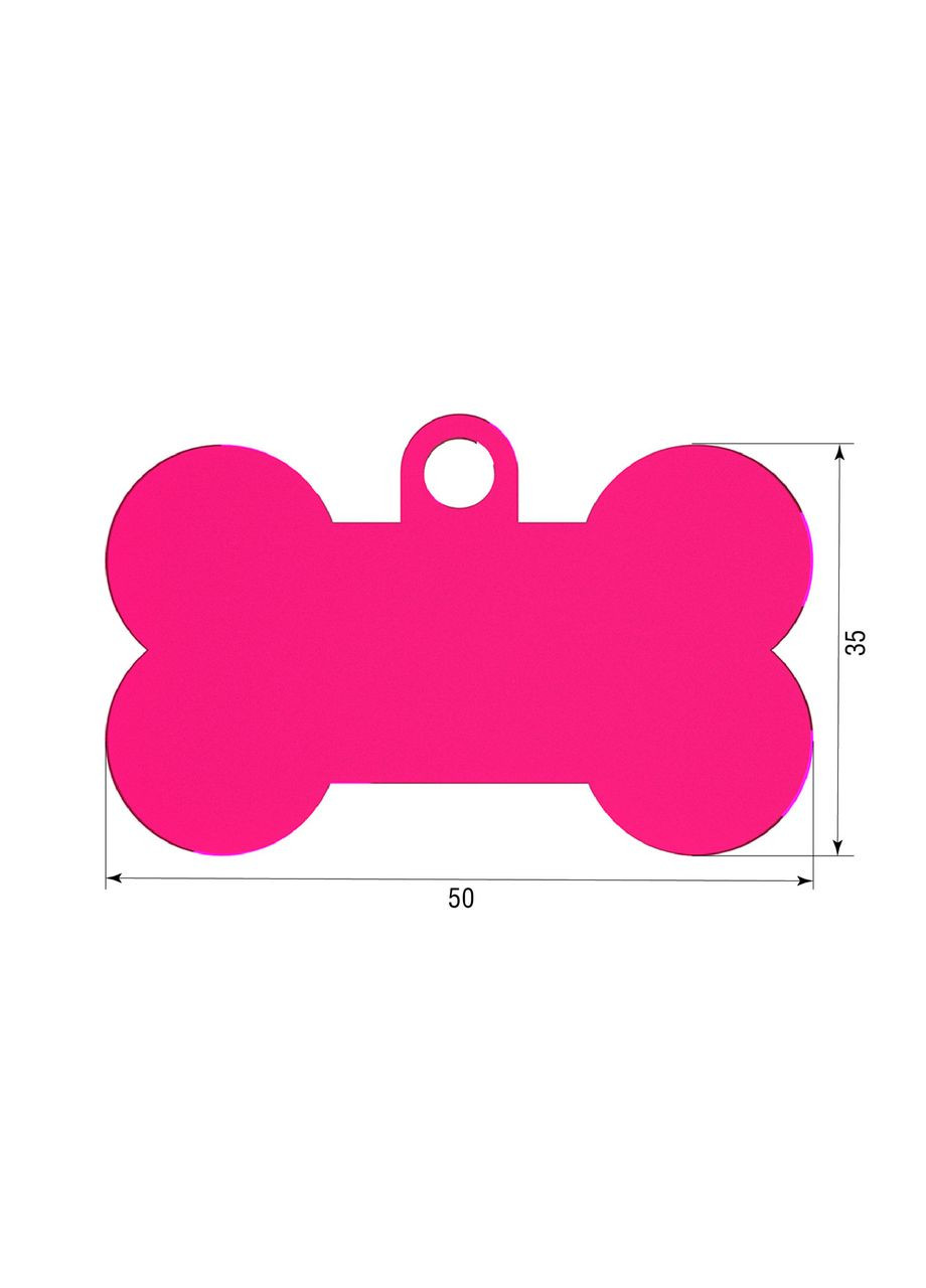Адресник для собаки Rose 50x35мм Ekostar (367609400)