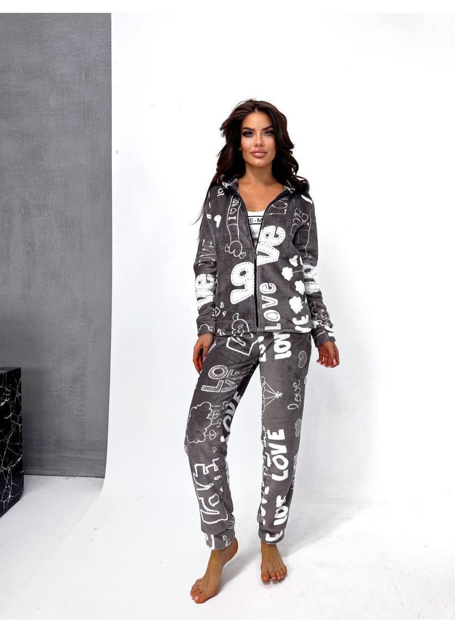 Бежева піжама махра двостороння шліфована турецька,на блискавці кофта,штани Україна