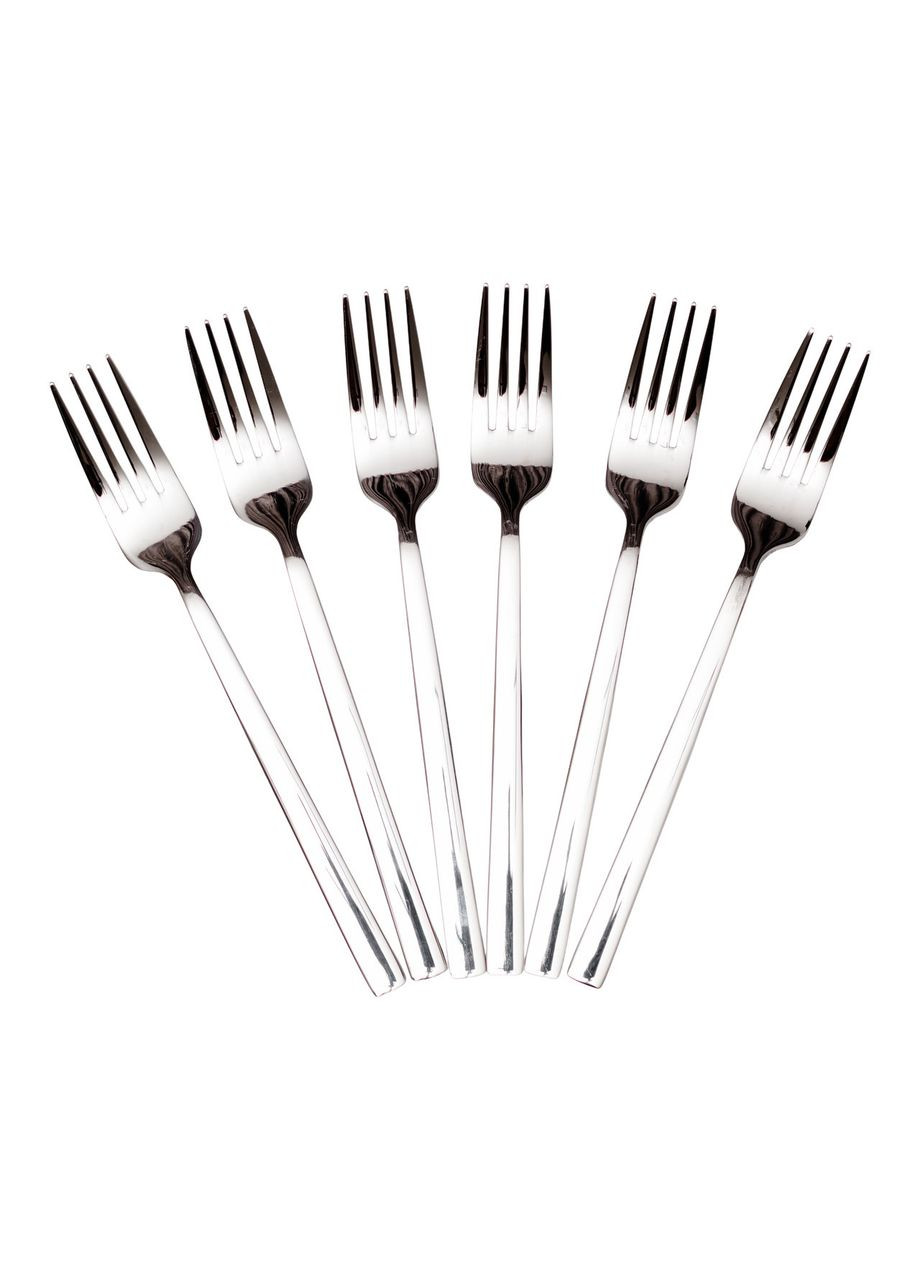 Набір столових виделок 6 штук з нержавіючої сталі 20.5 (см) Срібло HP-8-23 Ding Lanfang (369143199)