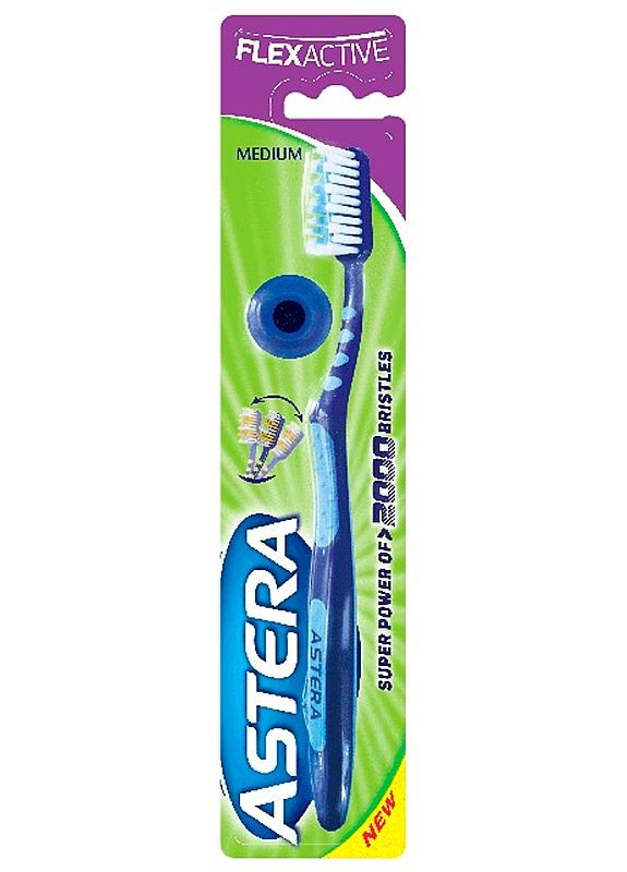 Зубная щетка Flex Active 1+1 Medium 2шт (2-695331) Astera (369791963)