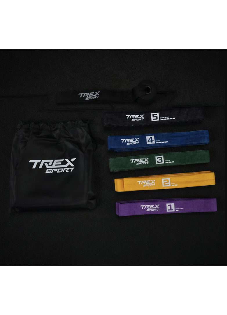 Набір резинок для фітнесу TX-005PBA 5в1 set A TREX Sport (361951461)