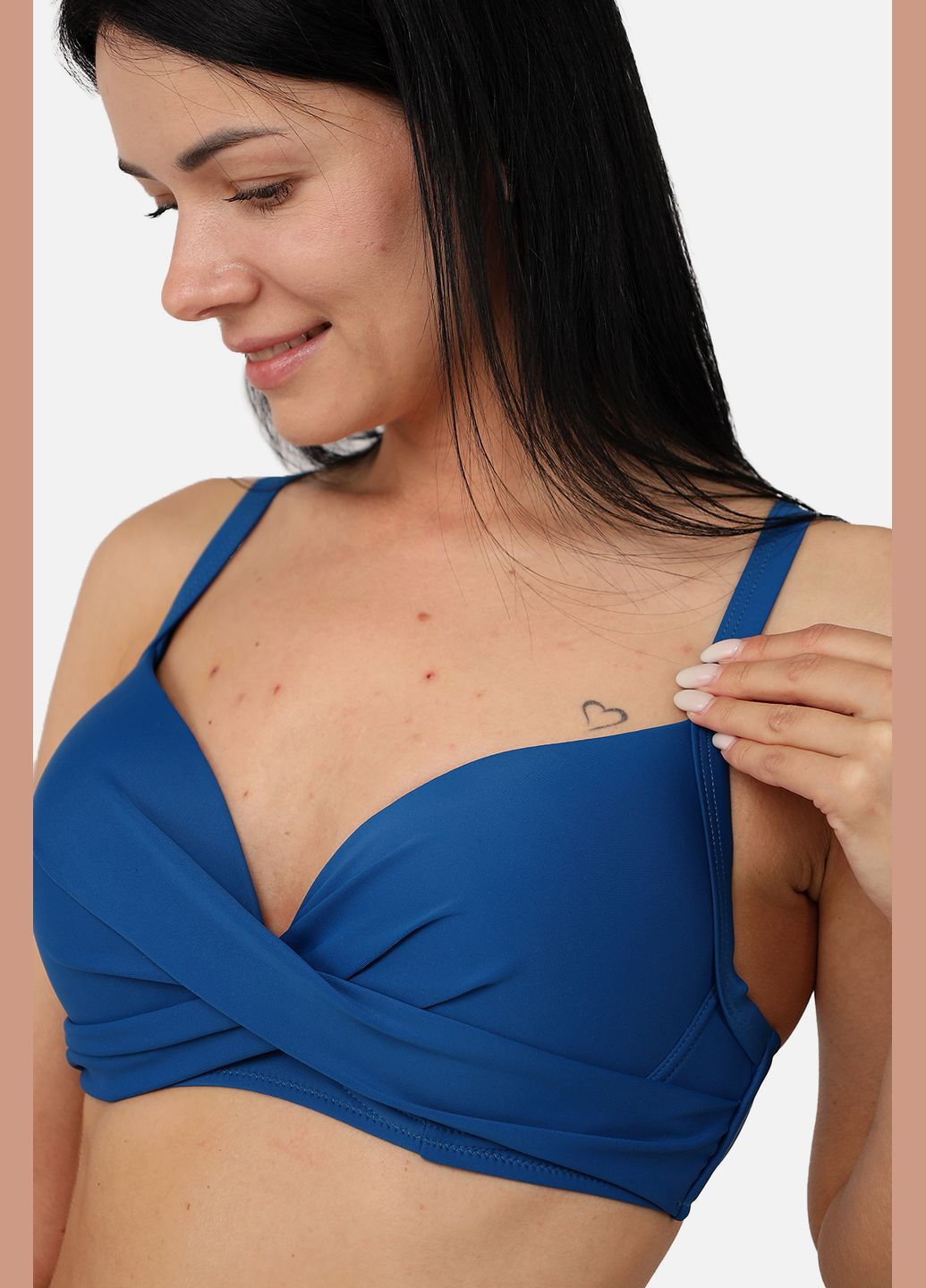 Синій літній ліф класичний жіночий колір синій цб-00273039 Julla