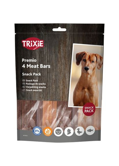 Лакомство Premio 4 Meat Bars для собак с курицей уткой бараниной и лососем 4х100 г Trixie (331651551)