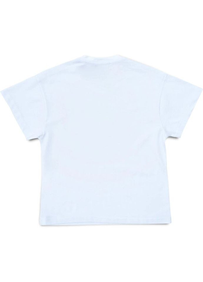 Біла демісезонна футболка дитяча базова (7251.01-134b-white) A-yugi