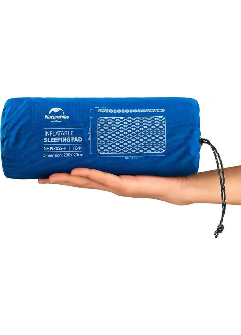 Килимок надувний FC11 NH19Z055-P 200х120х6.5cm Blue Naturehike (316446534)