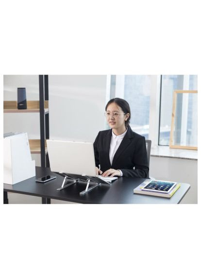 Подставка для ноутбука LPS03-3, алюминий (HS082826) HiSmart LPS03-3, алюміній (366699431)