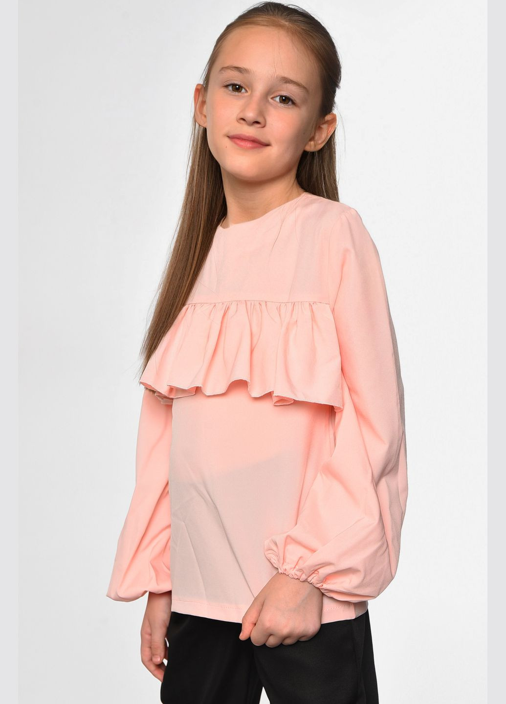 Блуза дитяча для дівчинки персикового кольору Let's Shop (298283353)