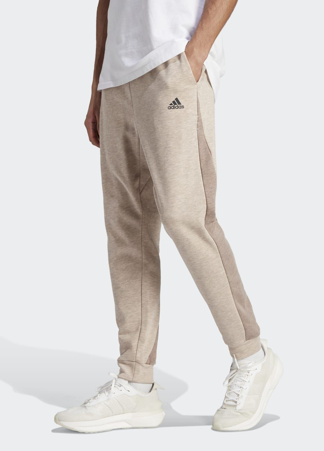 Бежевые спортивные демисезонные брюки adidas