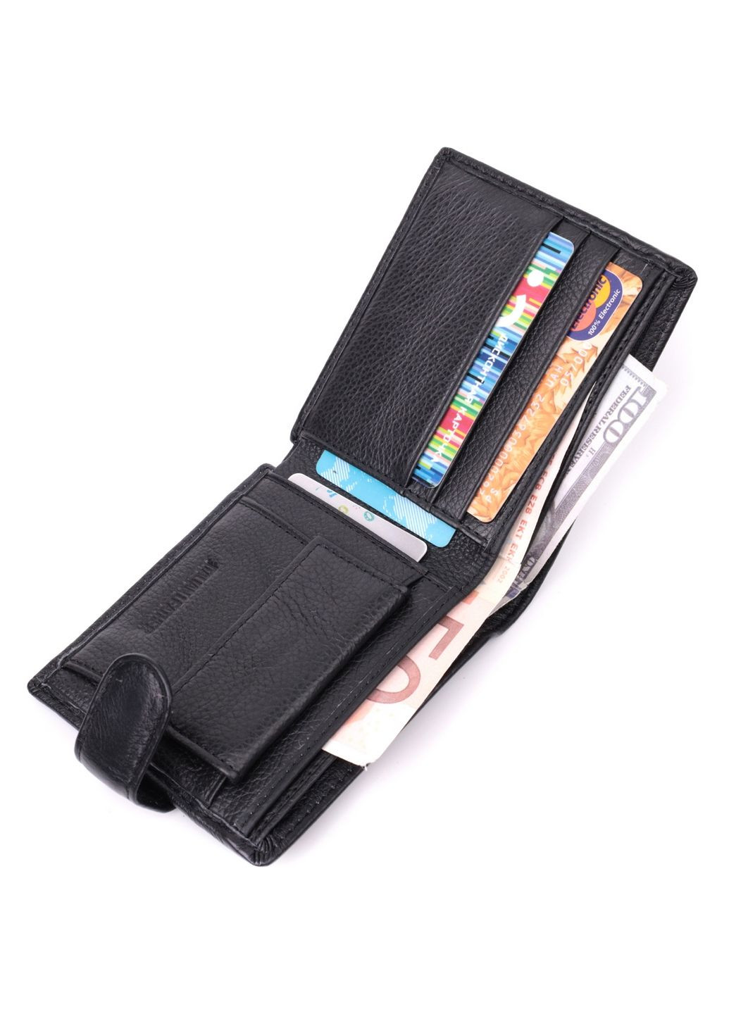Мужской кожаный бумажник 11,5х9,5х2 см st leather (288046885)