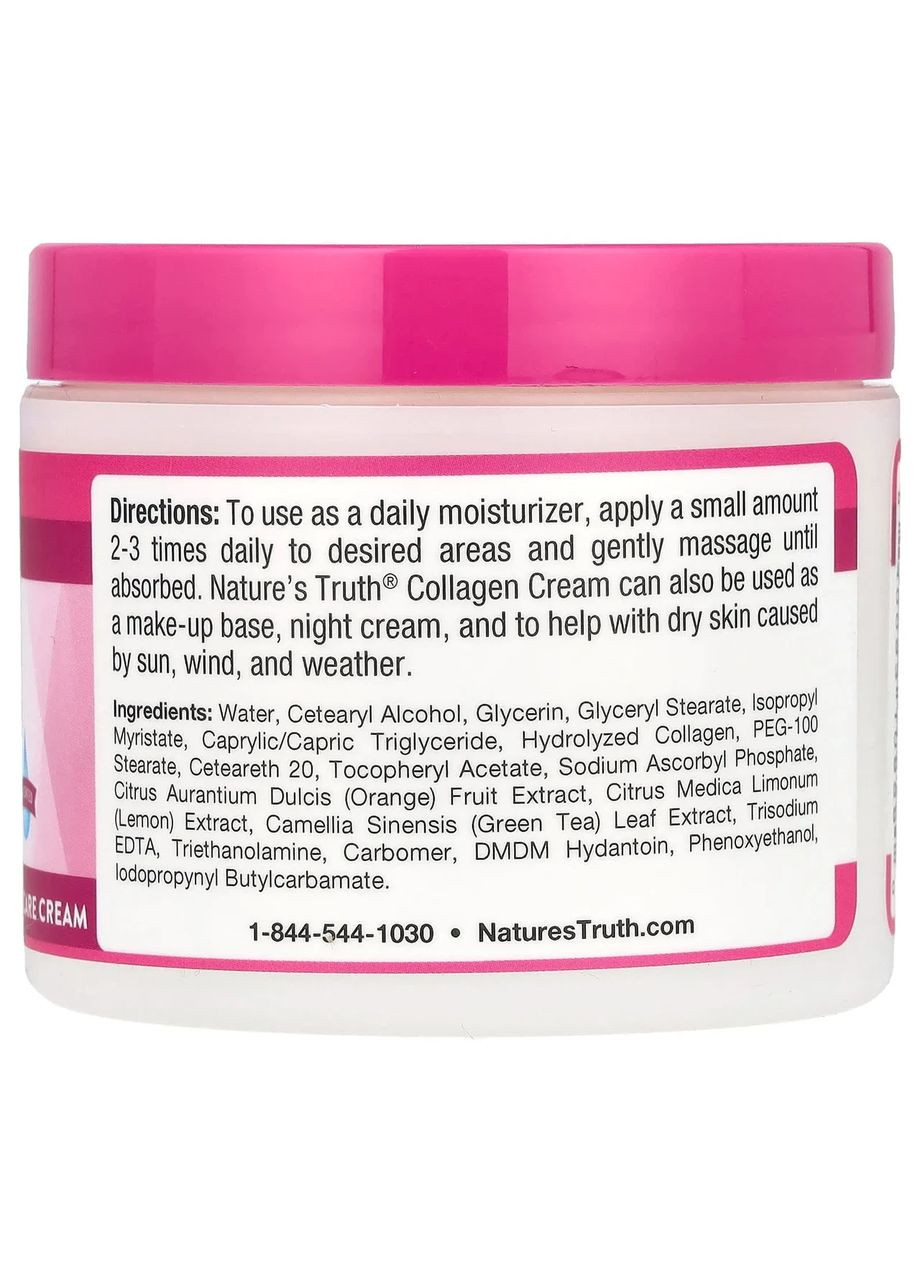 Nature's Truth Крем із колагеном, Collagen Cream,, без запаху, 113 г — Крем, США (367960015)